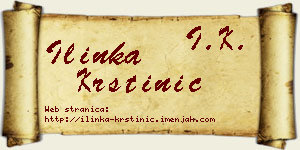 Ilinka Krstinić vizit kartica